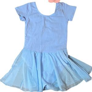 New Blue Skirted Leotard, size 4/5